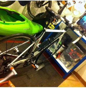 The Turbo Trainer set up, without which I may have gone insane...